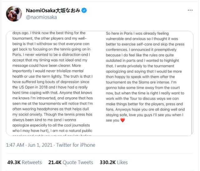 足球预测-大坂直美以退赛平息争议 “心理健康”讨论远未结束